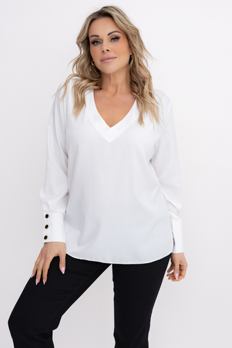 Svart, elegant bluse 