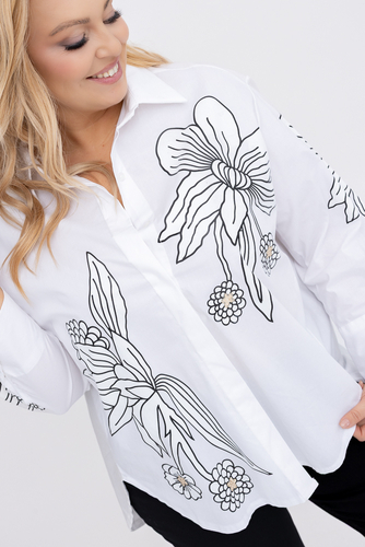 Biała Koszula z nadrukiem