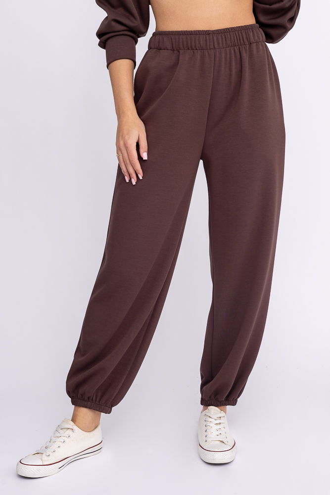 Pantaloni de trening maro închis