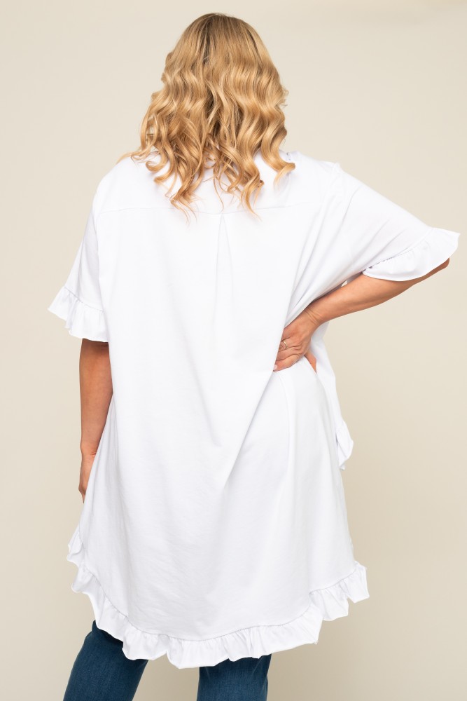 Blusa blanca con volante