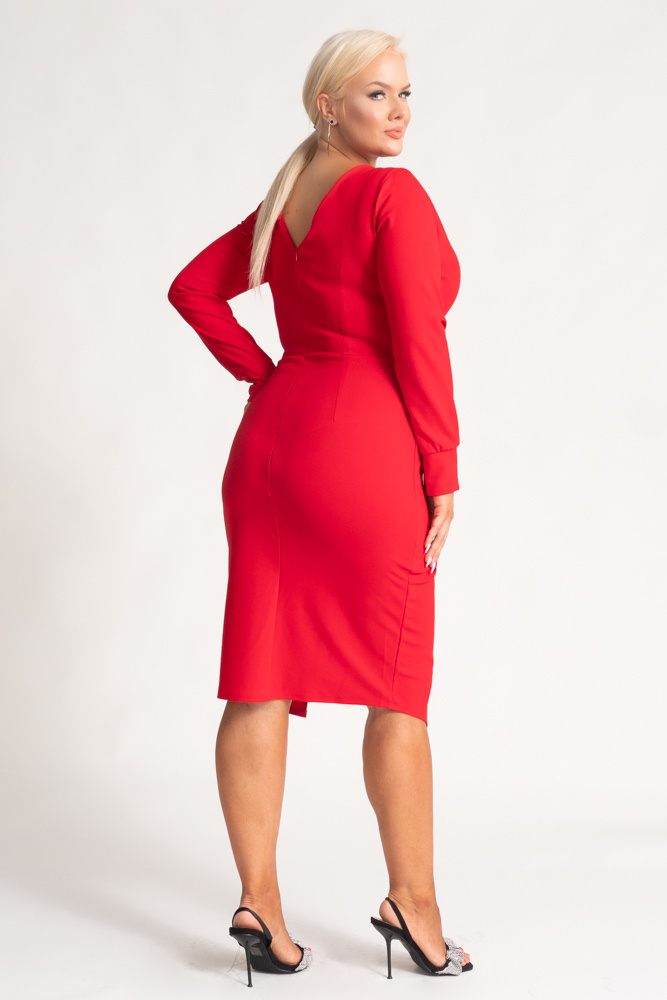 Red NEPIA Envelope Dress