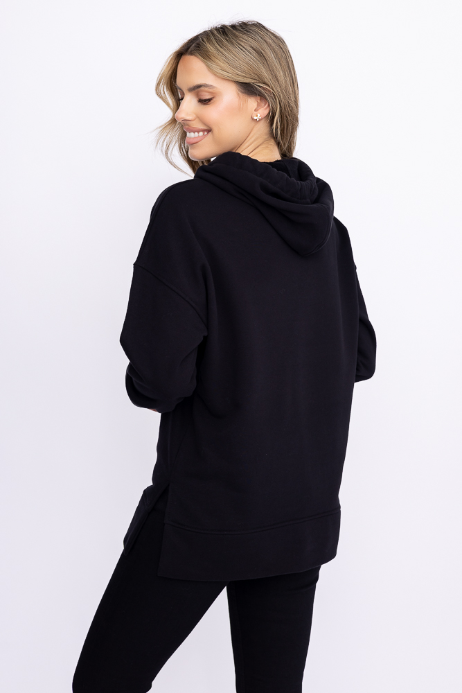 Czarna Bluza z kapturem