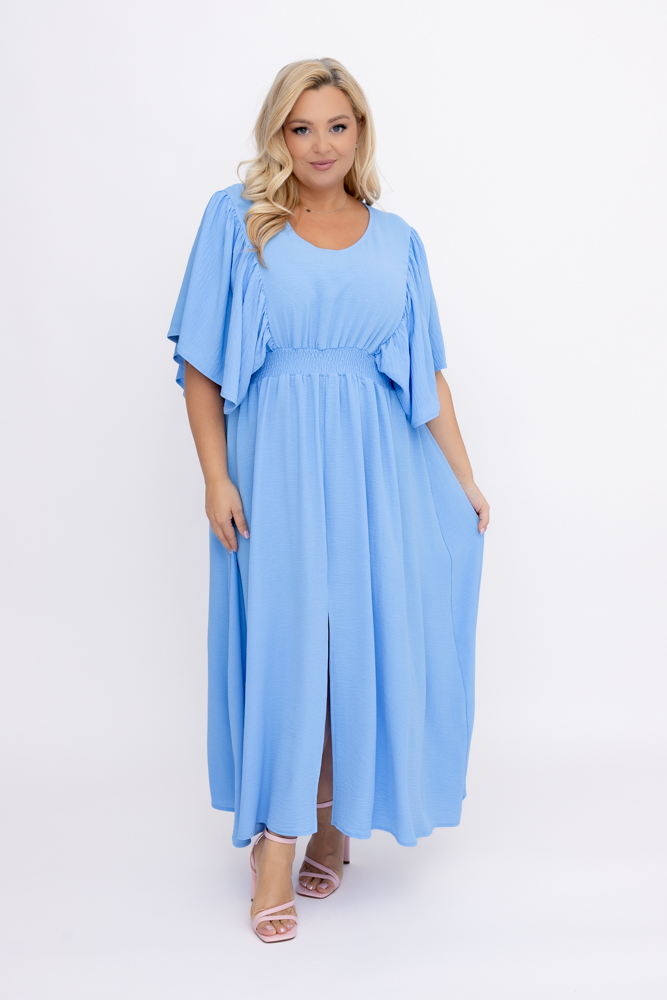 Robe bleu froissé