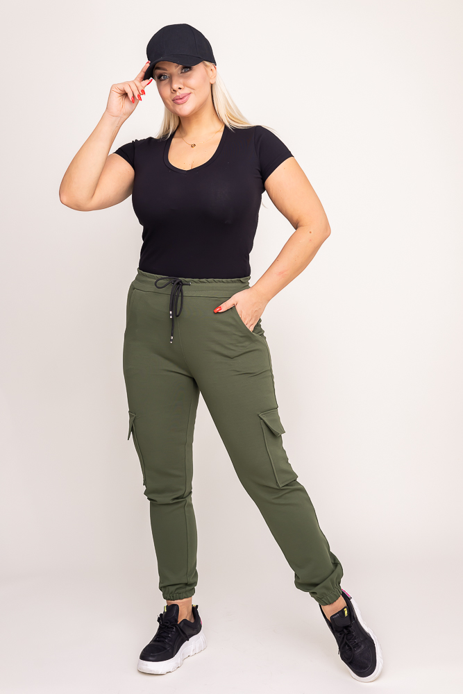 Khaki Spodnie bojówki LENVI