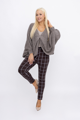 Pull boléro beige foncé