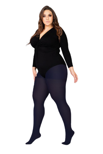 Rajstopy ELIZABETH I Plus Size SAPPHIRE