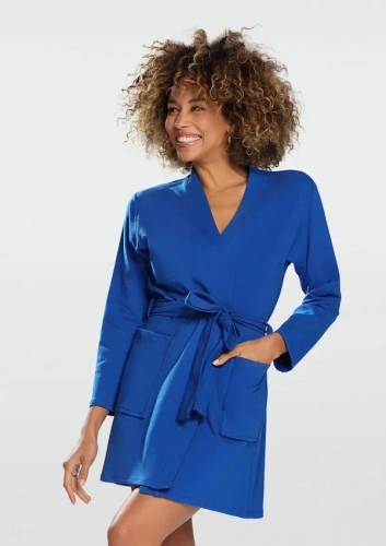 Peignoir en coton bleu