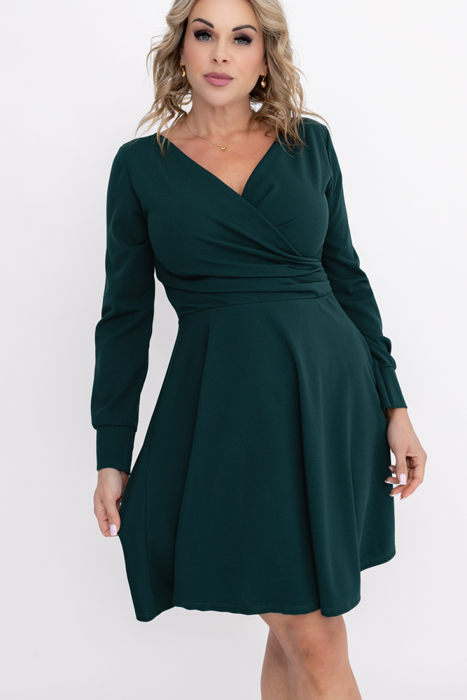 Vestido verde botella
