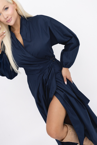 Rochie Tiered albastru marin