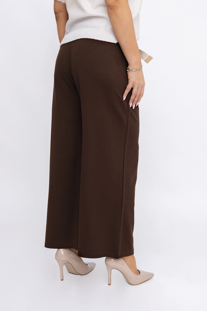  Czekoladowe Spodnie z paskiem