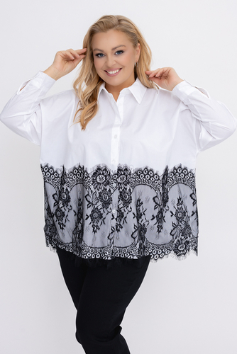 Biała Koszula z koronką
