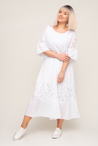 White Lace Dress MARIPOSA