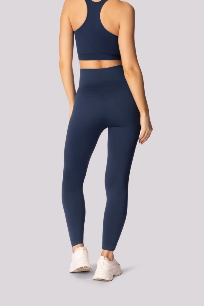 Marineblaue Leggings mit Tasche