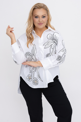 Biała Koszula z nadrukiem