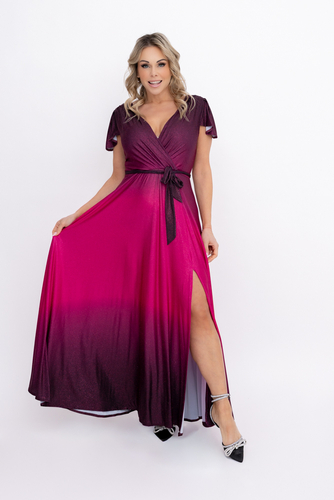 Vestido brocado aciano