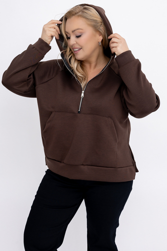  Czekoladowa Bluza z kapturem