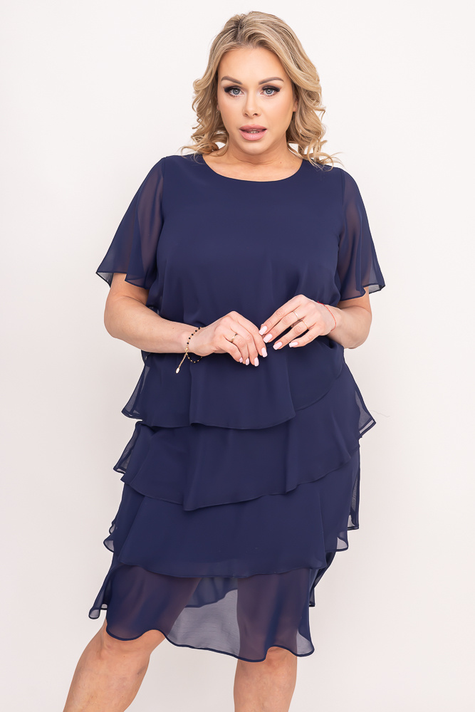 Navy Blue ORINA Plus Size Dress  