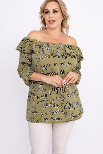 Blusa verde Wzór 2