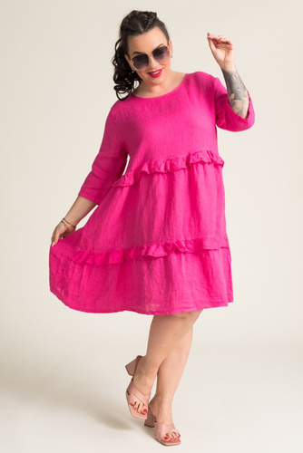 Fuchsia Linen Dress GAFFE