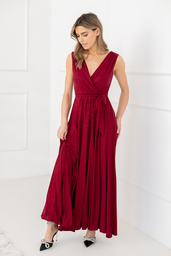 Robe longue marron