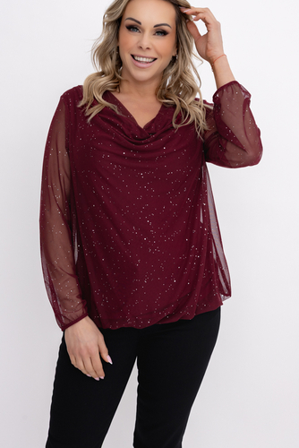 Czarna Bluzka siateczkowa BISKIO