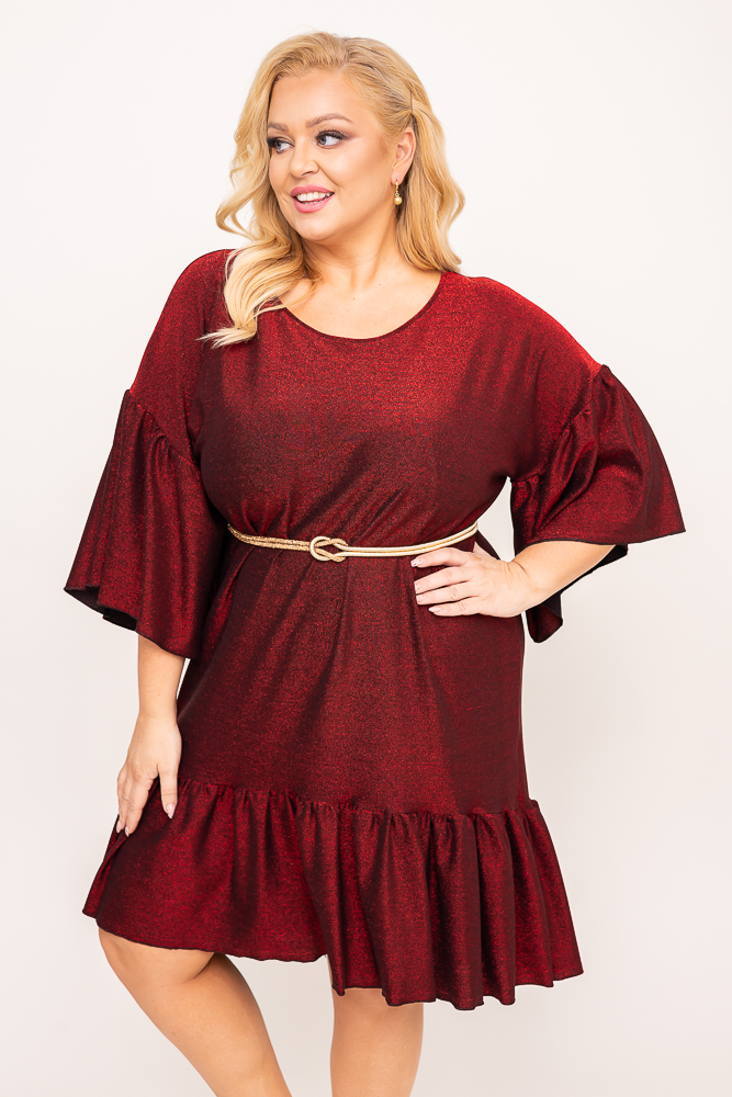 Robe rouge à paillettes