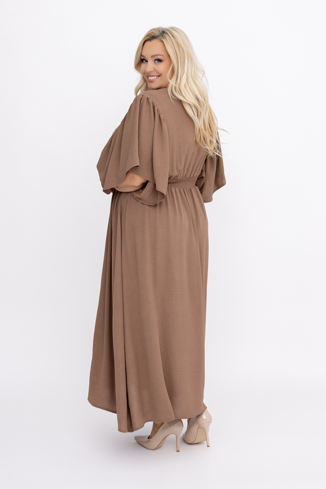 Brown Crinkle Dress