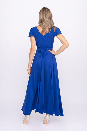 Kornblumen-Brokatkleid