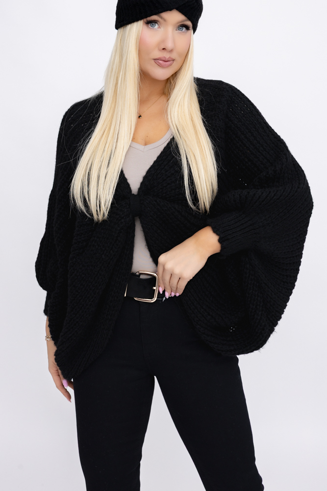 Boléro en pull noir