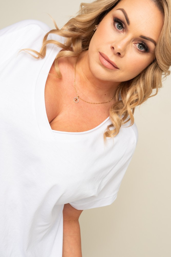  White Blouse with Frill BEYBIN