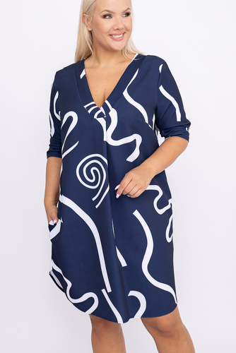 Túnica azul marino