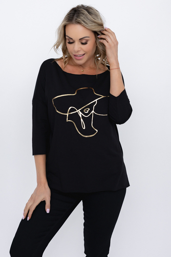 Schwarze Bluse Muster 4