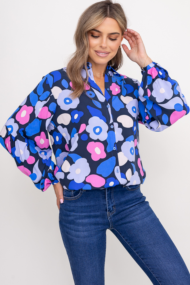 Shirt with buffeted sleeves 