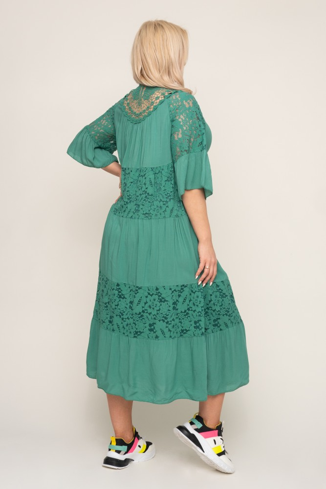 Green Lace Dress MARIPOSA