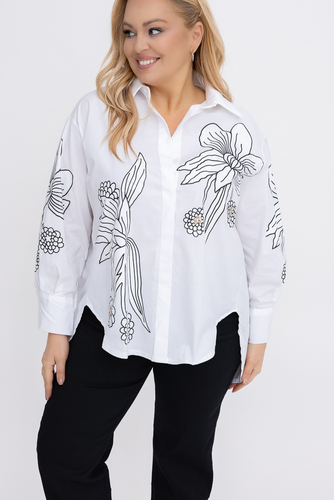 Biała Koszula z nadrukiem