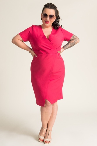 Robe à chaînes framboise