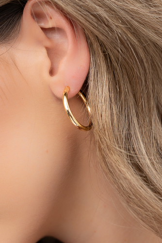 Pendientes de plata dorada