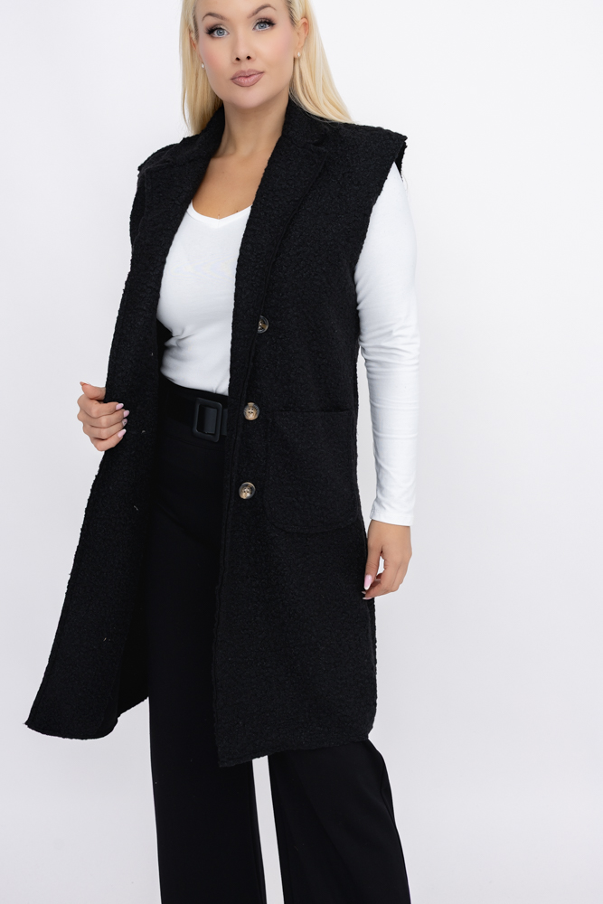 Gilet en peluche noir