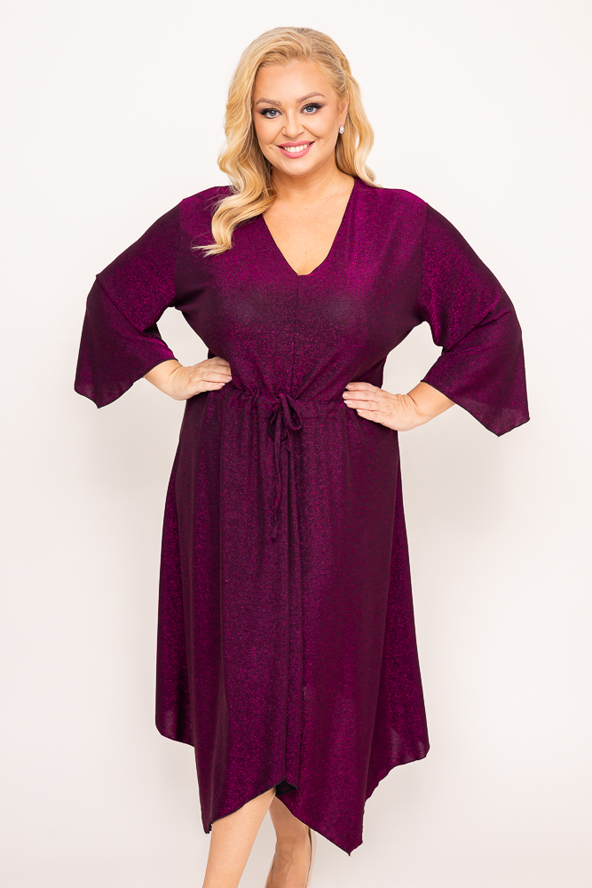 Robe à paillettes violettes