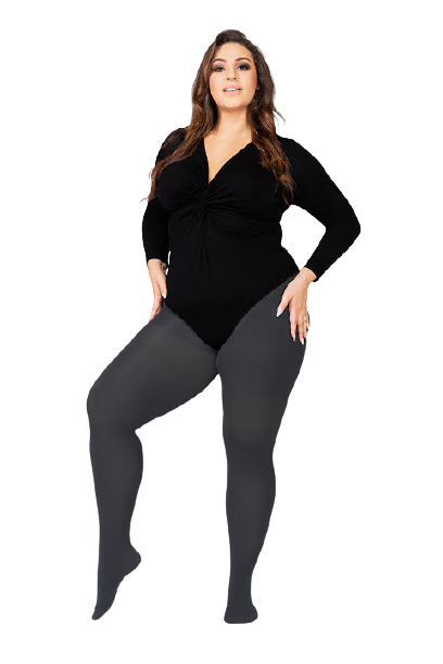 ELIZABETH I Plus Size OBSIDIAN Tights