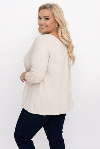  Chemisier beige lisse