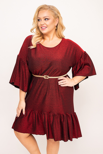 Rotes Glitzerkleid