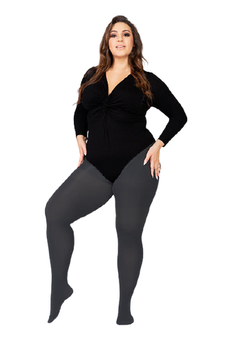 ELIZABETH I Plus Size OBSIDIAN Tights