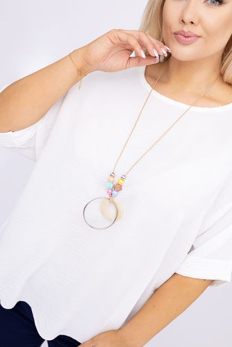 Ecru Bluzka z wisiorkiem BELUCIO