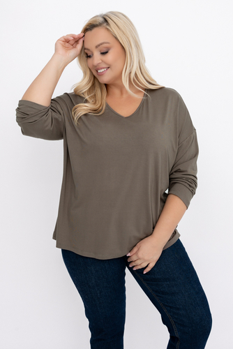  Kirschenbluse mit herzförmigem Ausschnitt