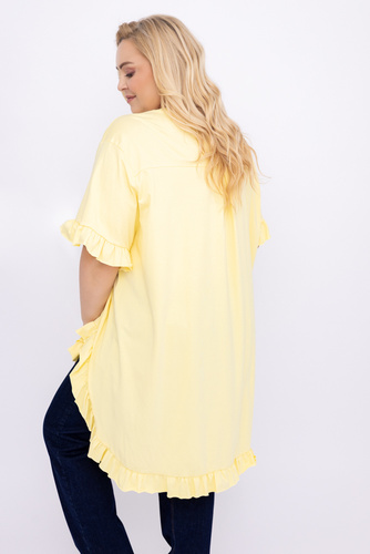 Black Blouse with Frill SERMIA