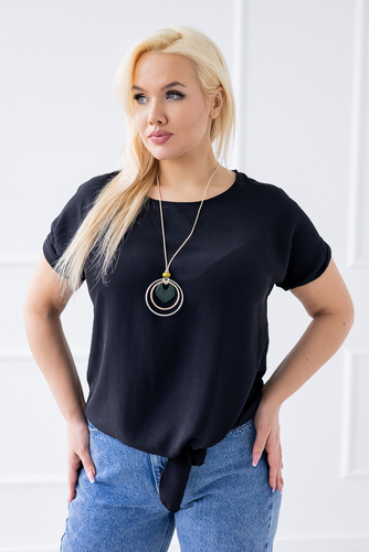 Black Blouse with Pendant FAIRY