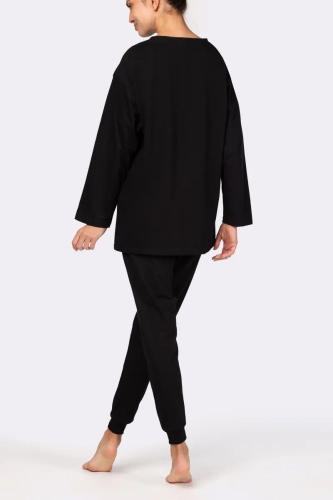 Czarna Piżama z długimi spodniami HEMENY
