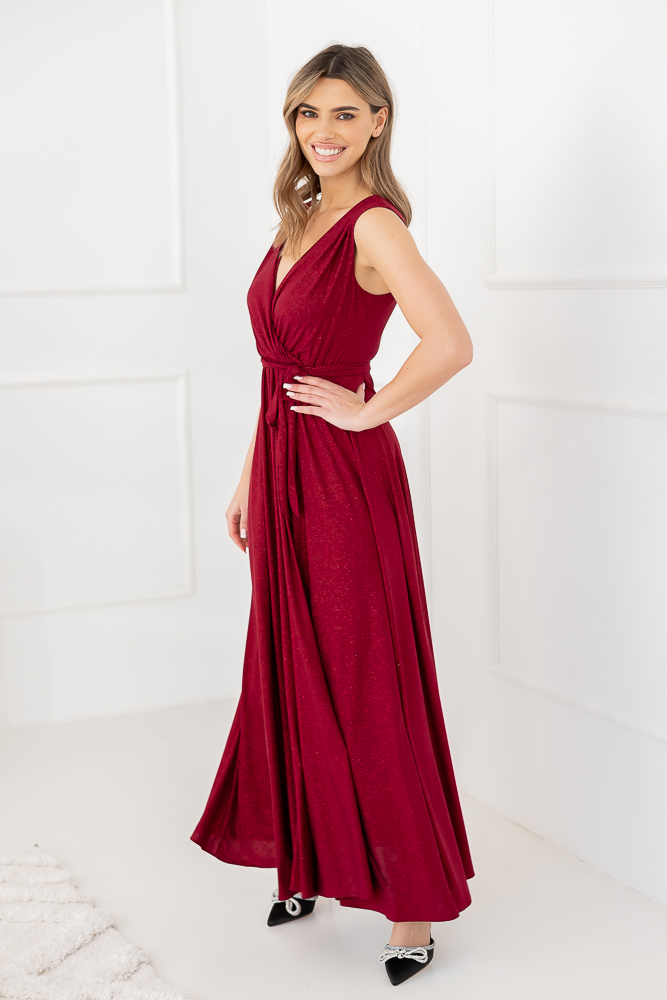 Robe longue marron