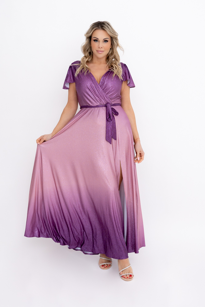 Kornblumen-Brokatkleid